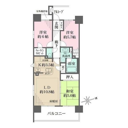 南千住駅 徒歩19分 8階の物件間取画像